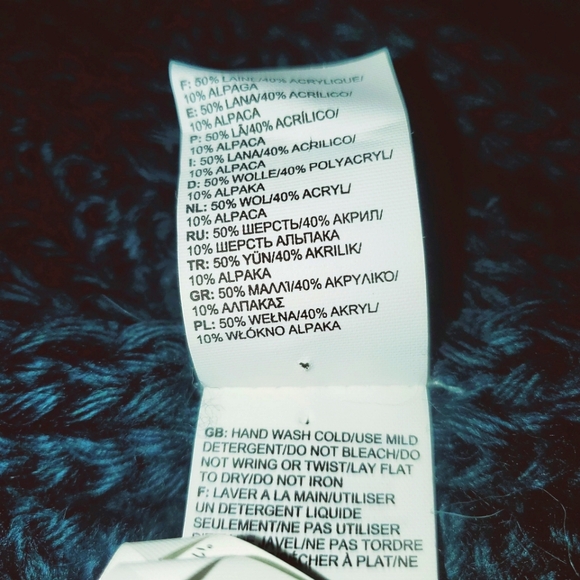 THE NORTH FACE Dark Teal Alpaca Blend Chunky Cable Knit Sweater Scarf Unisex - Picture 7 of 7